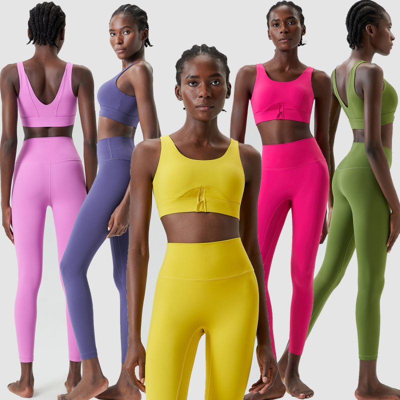 Yoga Fitness Set - Two Pieces Set Zipper Yoga Sport