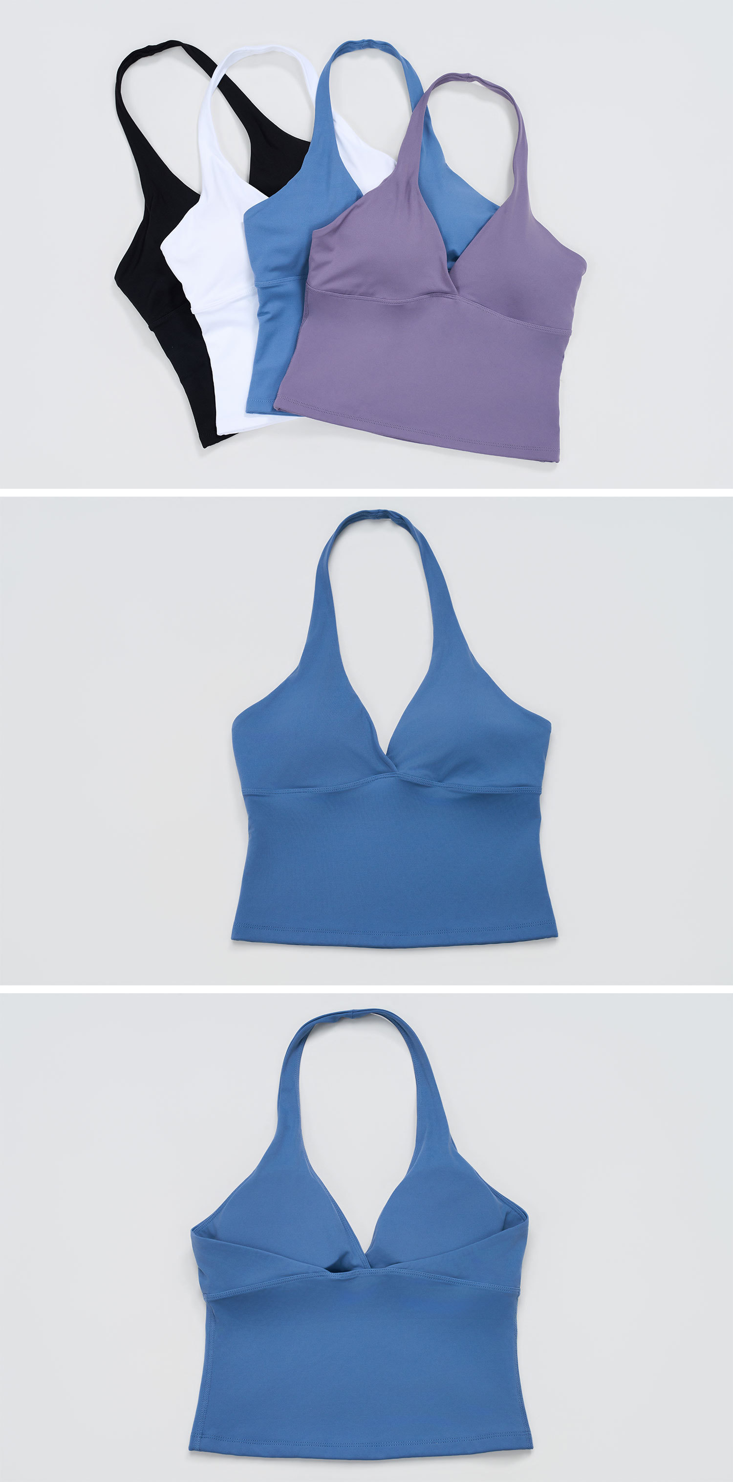 Yoga Fitness Logo - Logo Women's V-Neck Halter Sports Bra