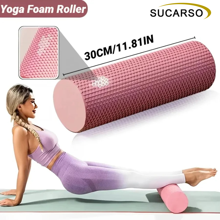 30x10cm EVA Textured Foam Roll - Yoga Fitness Body ulasan dan harga