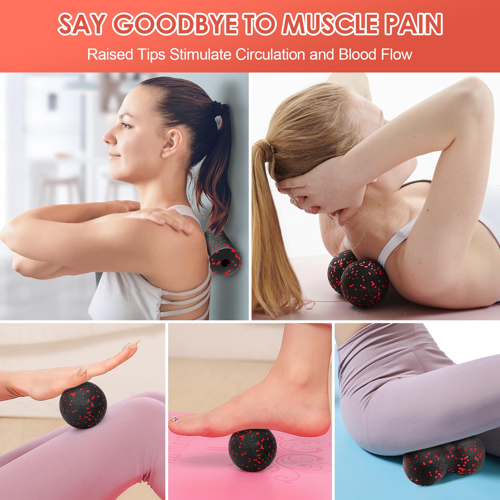 Hollow Yoga Roller Massage Pea - Yoga Fitness Body ulasan dan harga