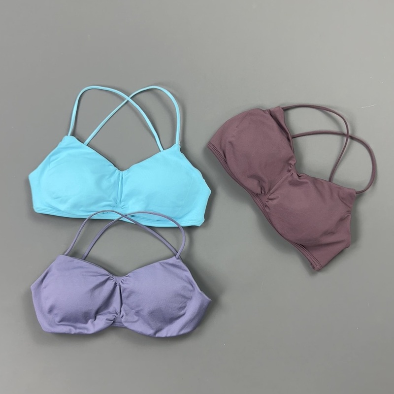 HISTELLO Front Ruched Cross Ba - Yoga Fitness Body ulasan dan harga