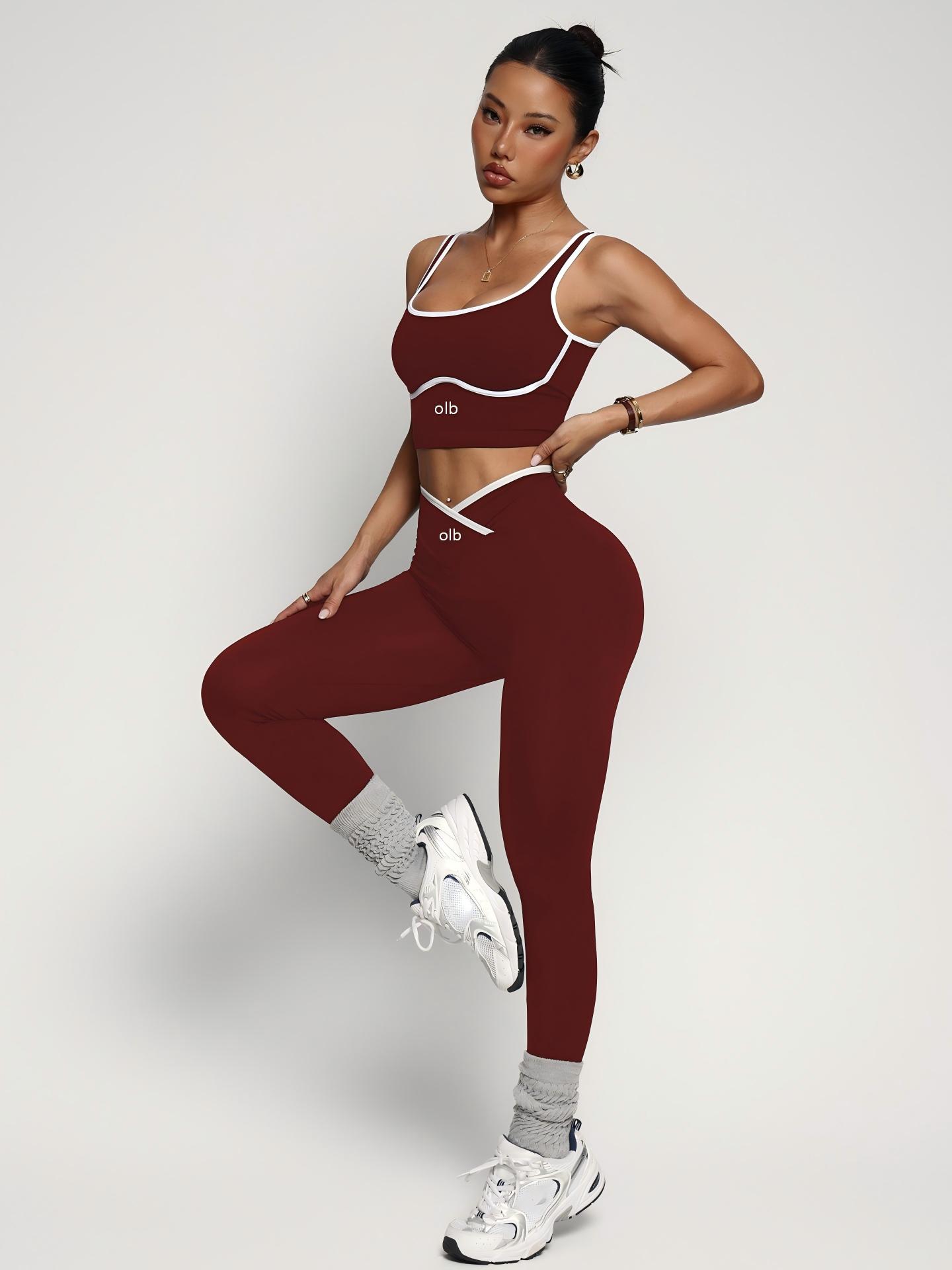 2-piece new sports bra vest pa - Yoga Fitness Set ulasan dan harga