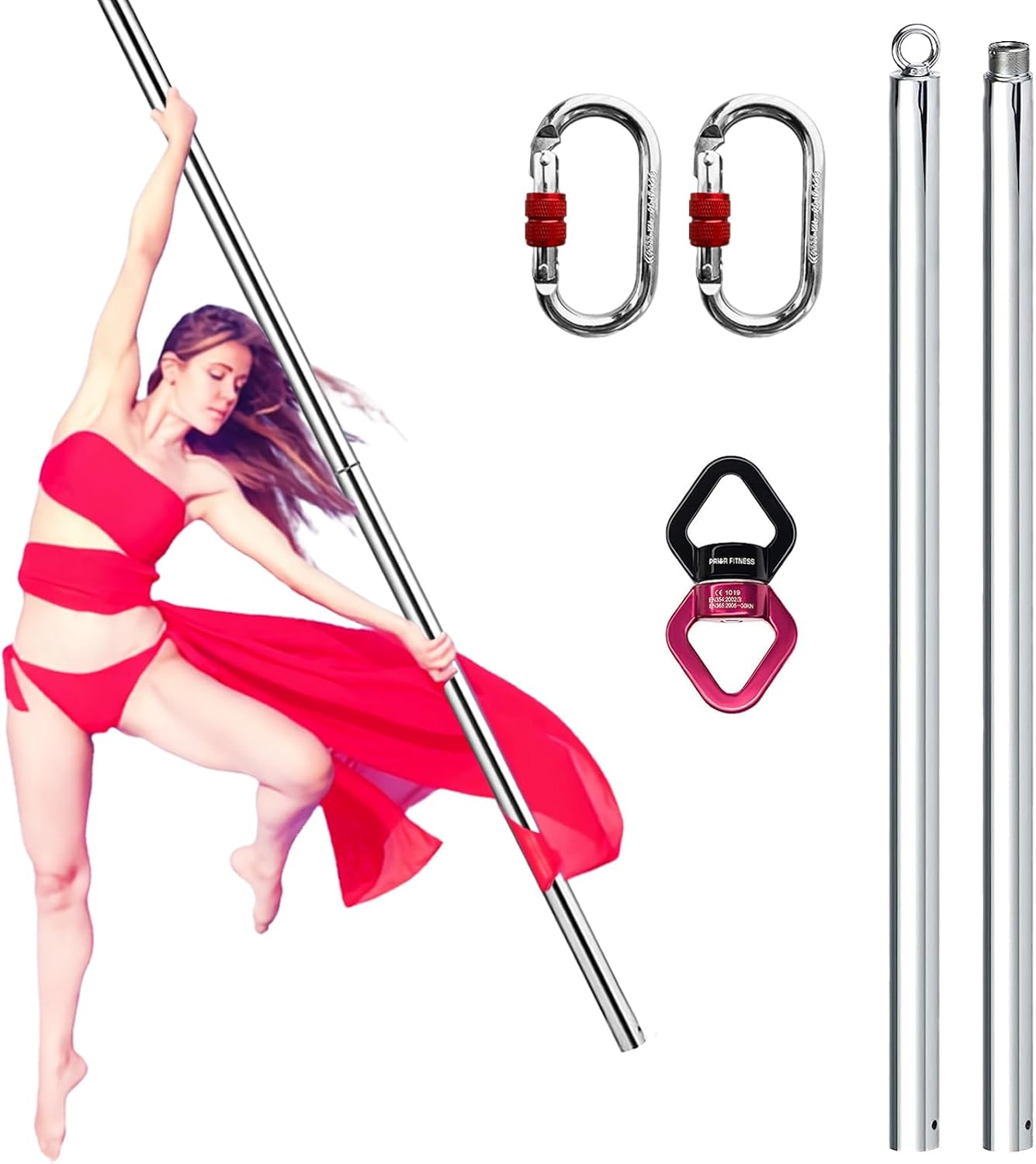 Aerial Flying Dance Pole 2M 36 - Yoga Fitness Spinning ulasan dan harga