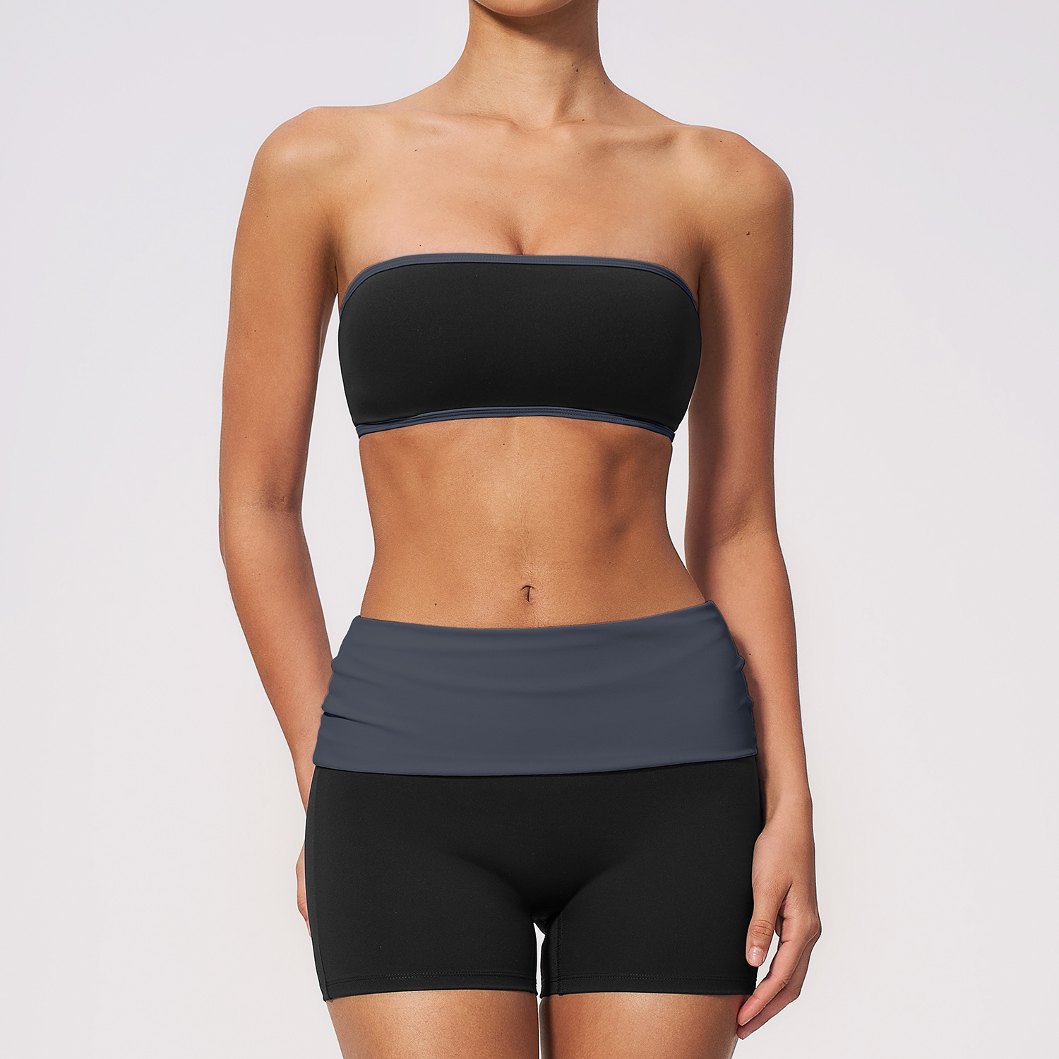 Women Nylon Two Piece Fitness  - Yoga Fitness Set ulasan dan harga